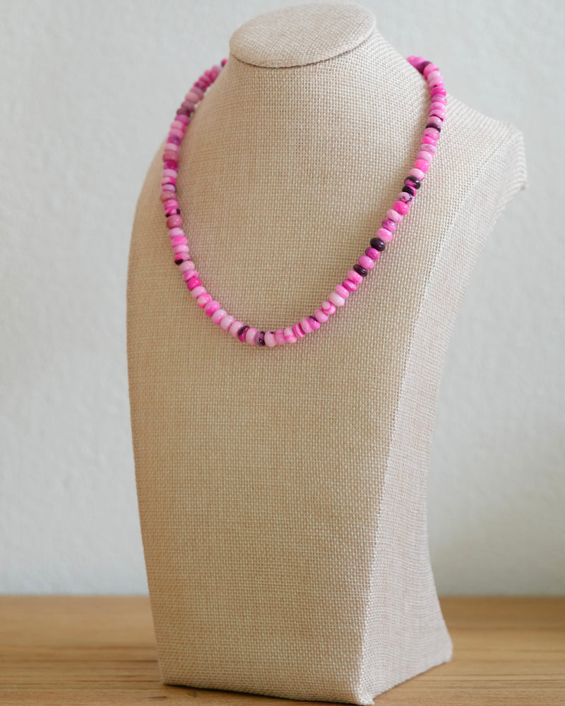 Hot Pink Opal Necklace