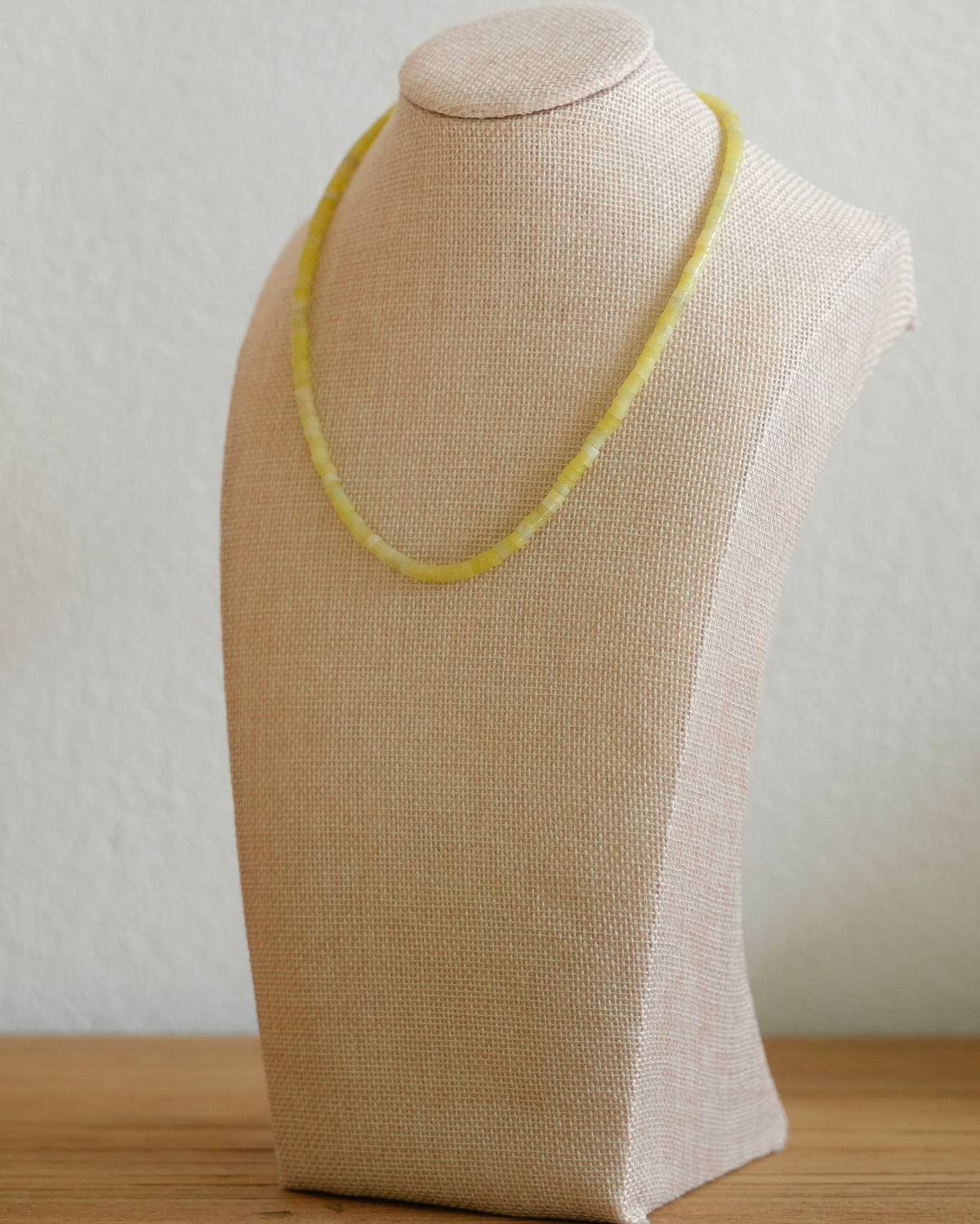 Lemon Jade Heishi Necklace