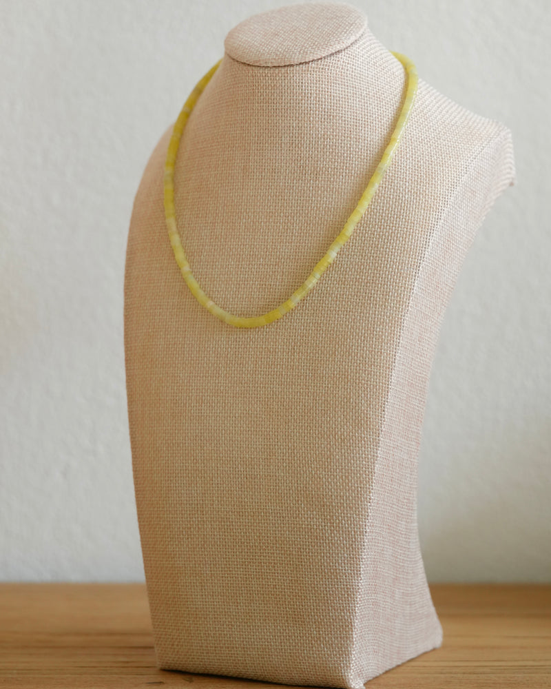 Lemon Jade Heishi Necklace