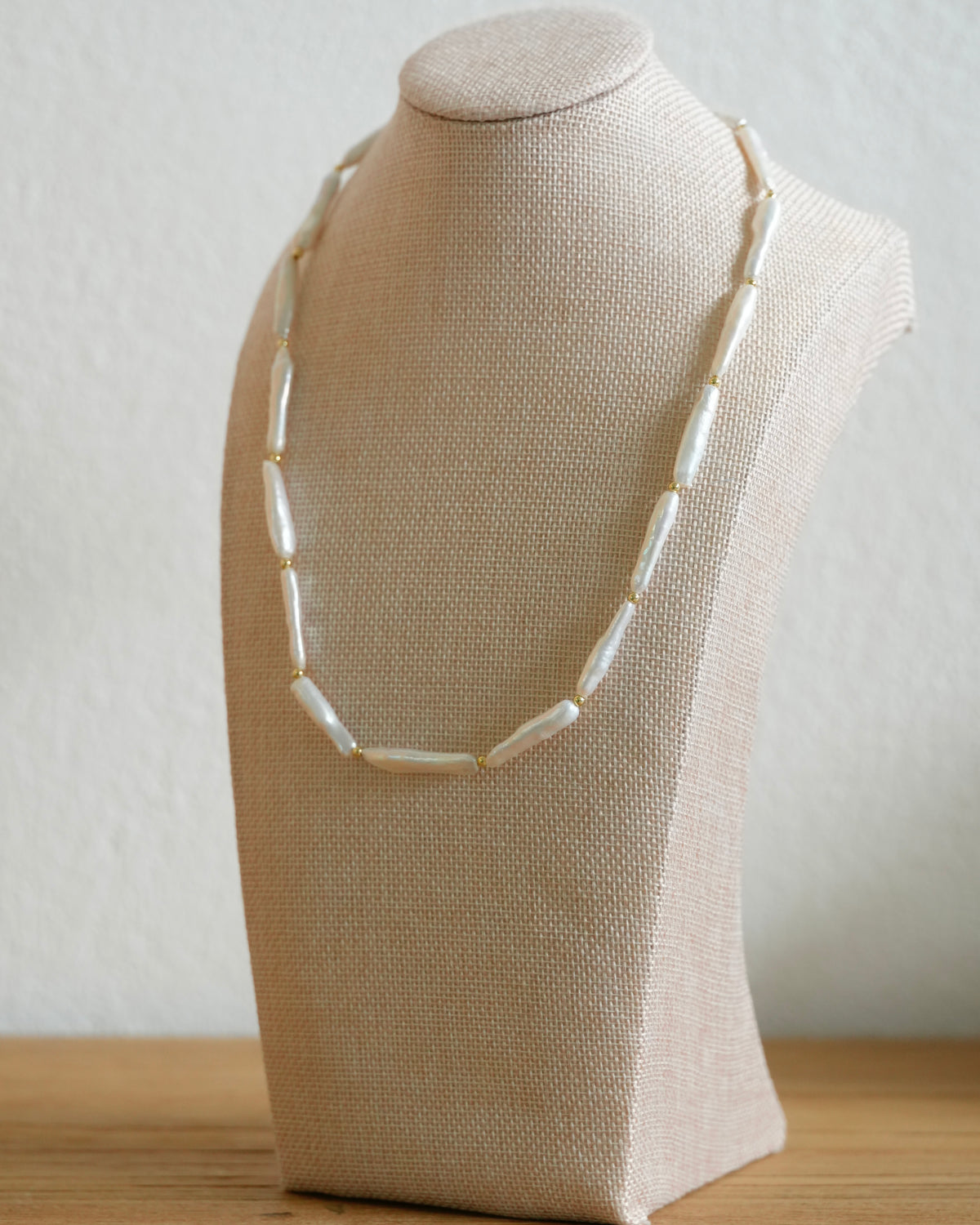 Long Freshwater Pearl and Gold Necklaces