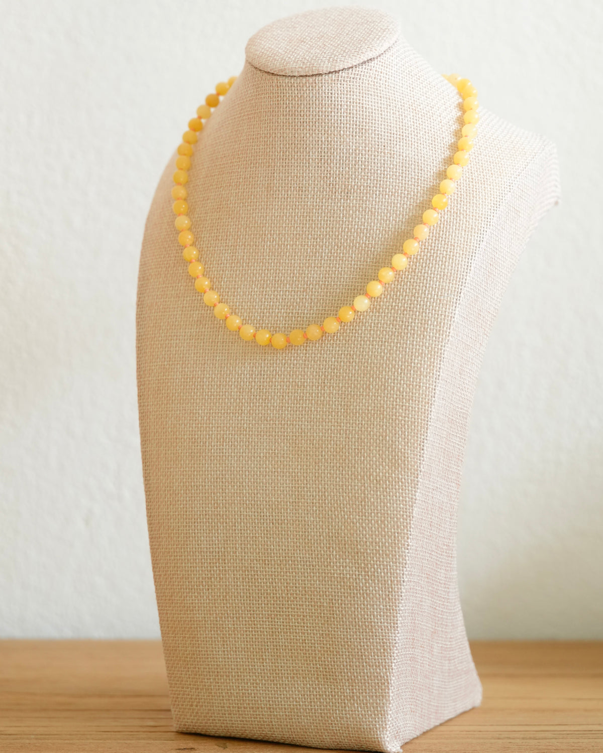 Natural Yellow Jade Necklace
